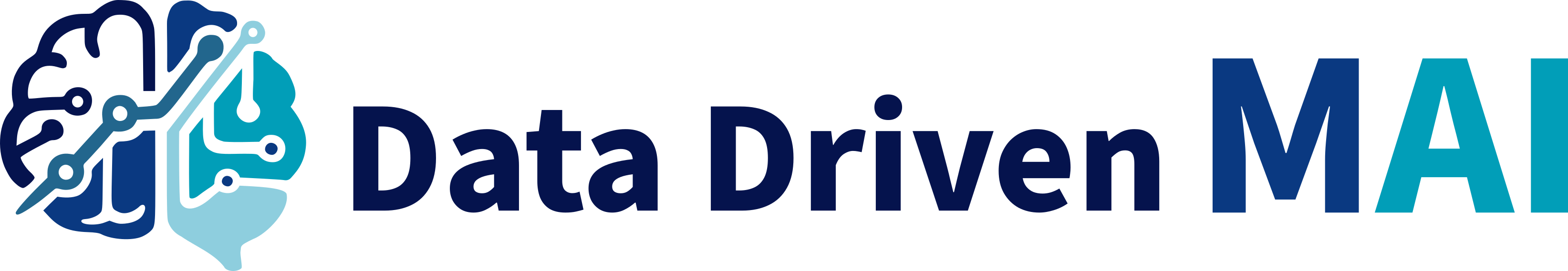 Full logo of blue brain with 'Data Driven Mai' text optimized for inline display